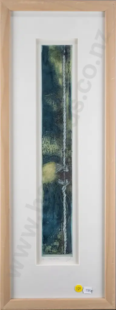 illegible signature - frame ltd edition print 3/4 "Time Can Tell" H-400 W-55 Image 1++