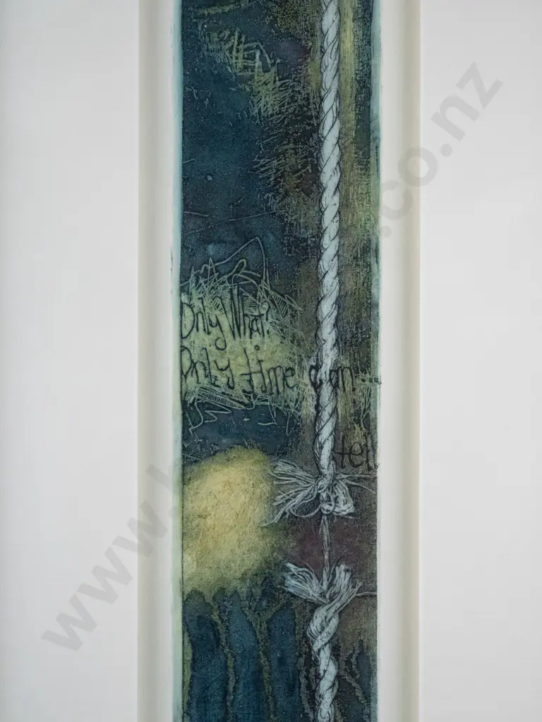 illegible signature - frame ltd edition print 3/4 "Time Can Tell" H-400 W-55 Image 1++