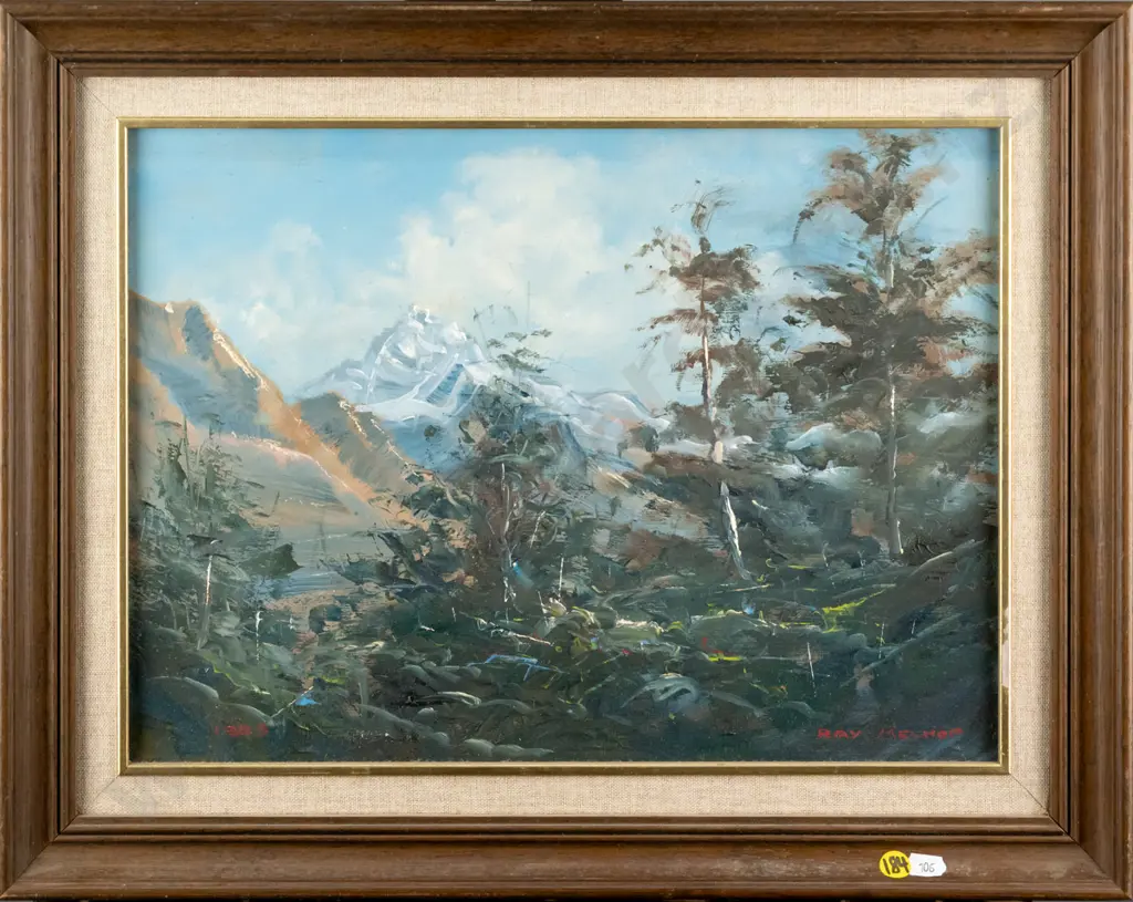 Ray Melhop 1983 - framed oil "Walter Pek" H-290 W-390 Image 1++