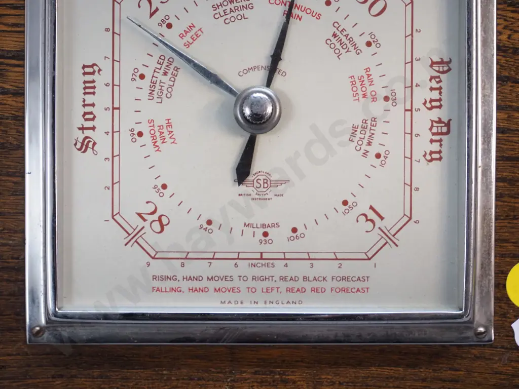 oak cased "SB" wall barometer H-200 W-230 Image 1++