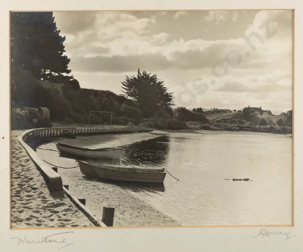 framed vintage black and white photograph "Karitane" H-235 W-305 (framing needs attention) Image 1++