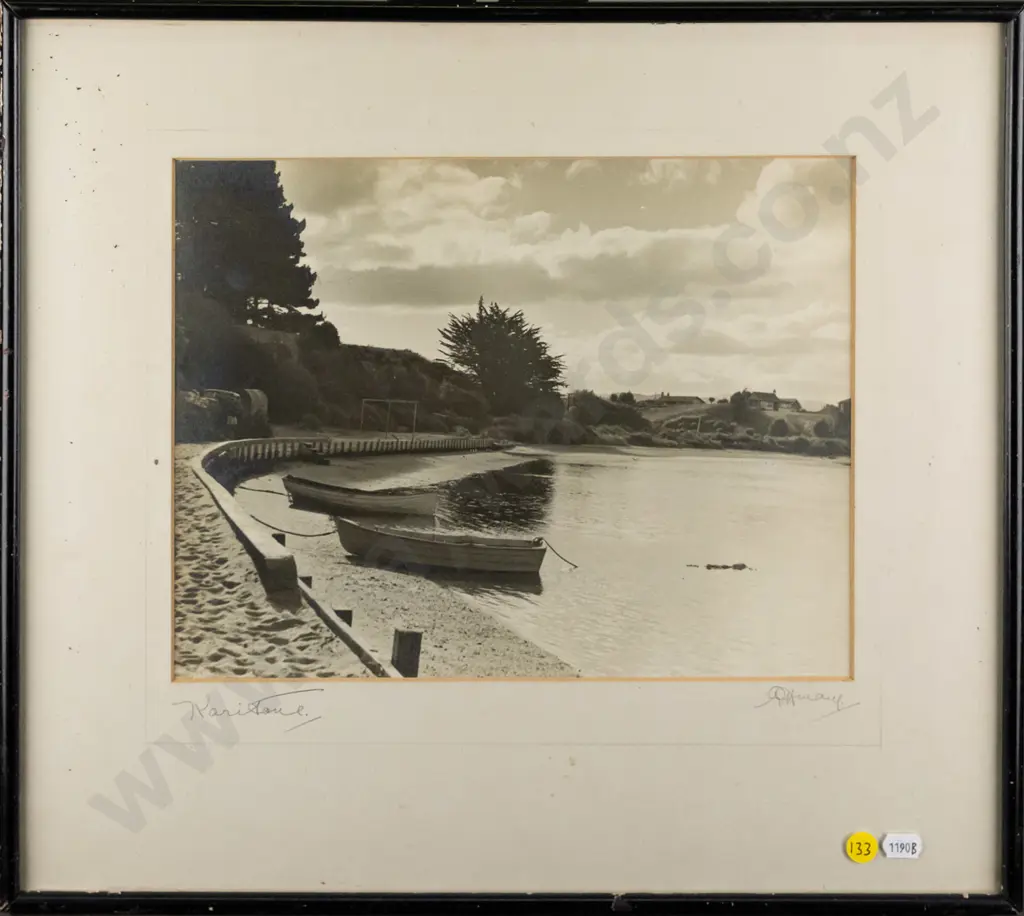 framed vintage black and white photograph "Karitane" H-235 W-305 (framing needs attention) Image 1++