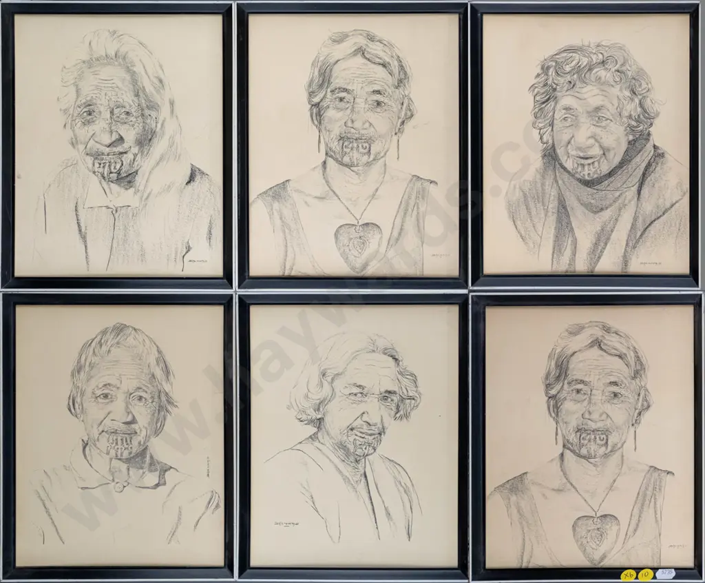 6x BW Chantler (BRENARD) framed prints - portraits (slight marking to some) Each H-240 W-195 Image 1++
