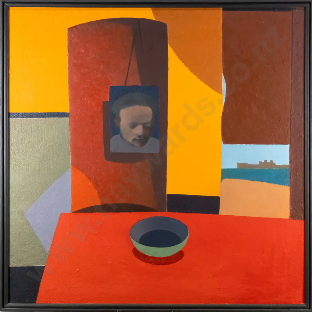 Eion Stevens - framed oil - "Burial at Sea" H-590 W-590 Image 1++