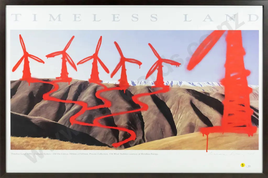 Signed Grahame Sydney 2008 -poster print- "Timeless Land" H-580 W-880 Image 1++