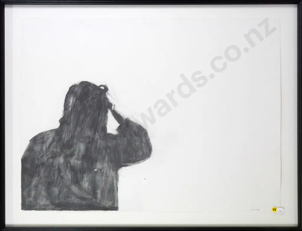 P Wheeler - framed  pencil - silhouette H-550 W-750 Image 1++