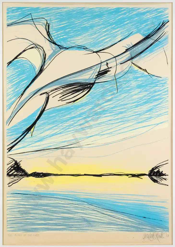 Eamoin Daniel O'Rourke - framed ltd edition print 7/10 - "Flight of the free" H-600 W-430 Image 1++