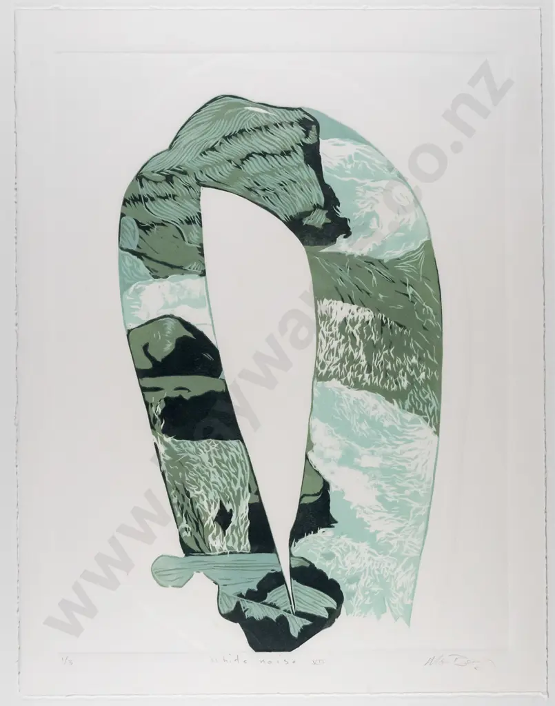 Manu Berry - framed ltd edition print 1/3 "White Noise VII" H-400 W-300 Image 1++