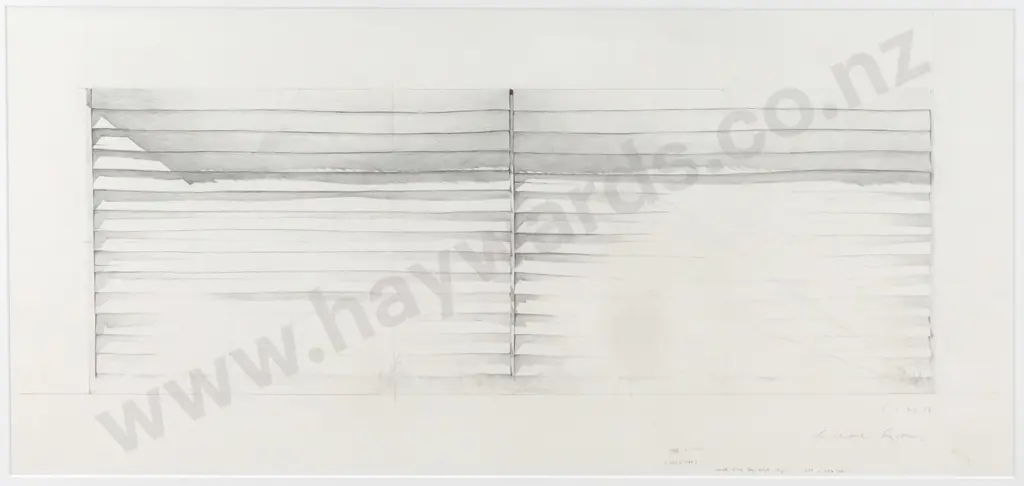 Grahame Sydney 1987 - framed pencil- untitled H-270 W-690 Image 1++