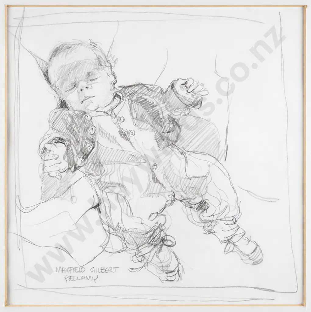 Pauline Bellamy - framed pencil  - "Maxwell Gilbert" H-180 W-170 Image 1++
