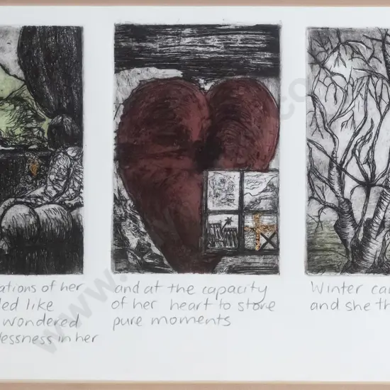 Kate Taiaroa 2000 - framed ltd edition print 8/15 "The complications...." H-200 W-310