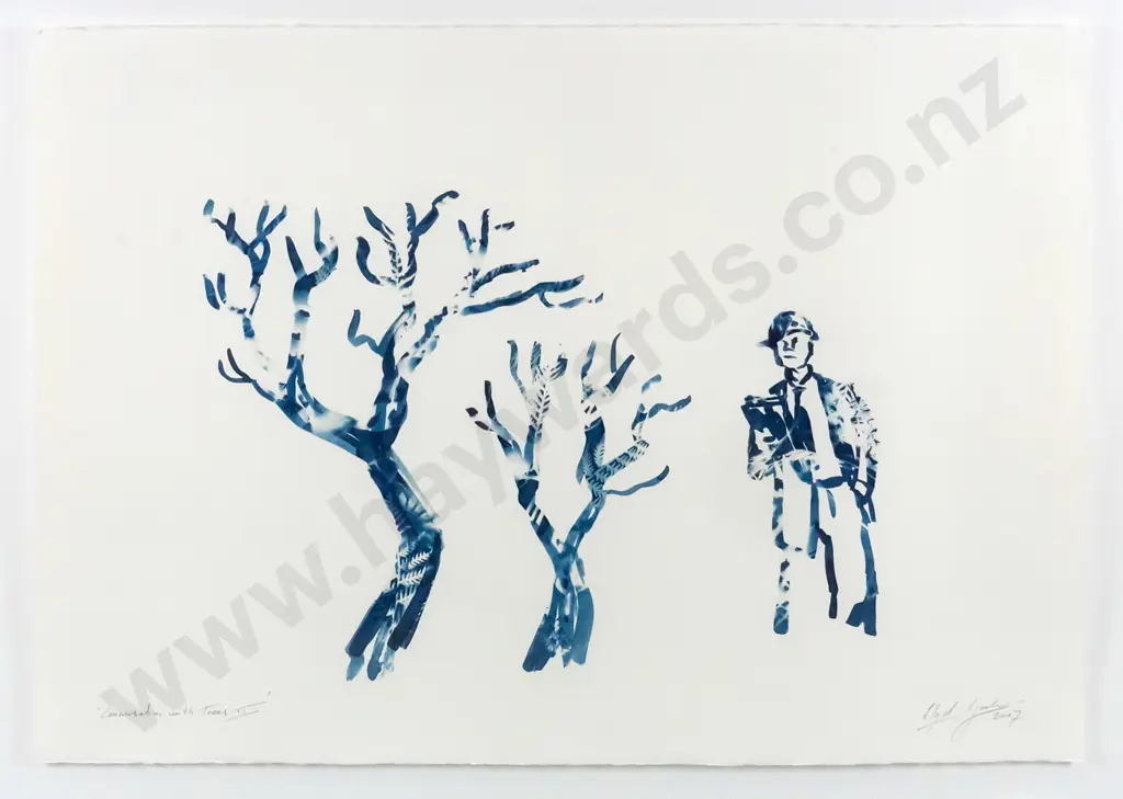 Lloyd Godman 2007 - framed print- "Conversation with trees II" H-460 W-690 Image 1++