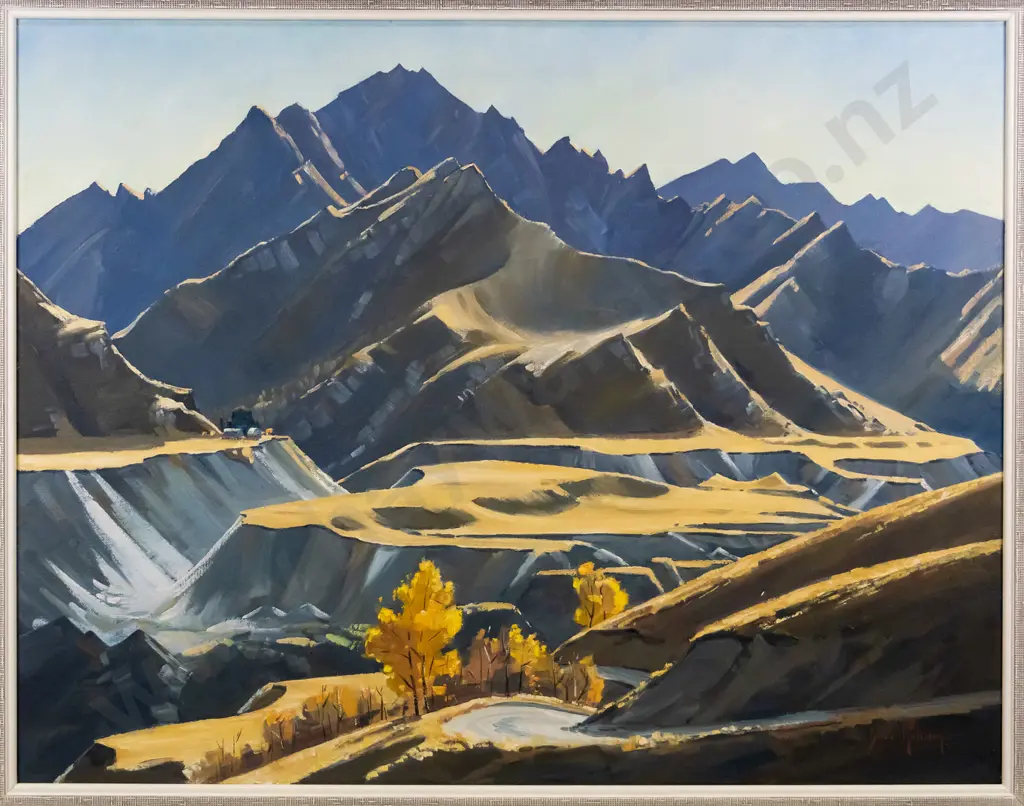 Brian Halliday - framed oil board- Skippers Canyon H-690 W-900 Image 1++