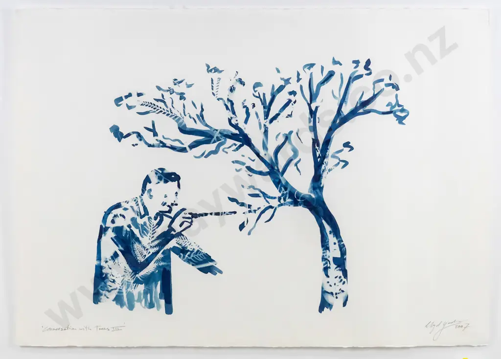 Lloyd Godman 2007 - framed print- "Conversation with trees III" H-460 W-690 Image 1++