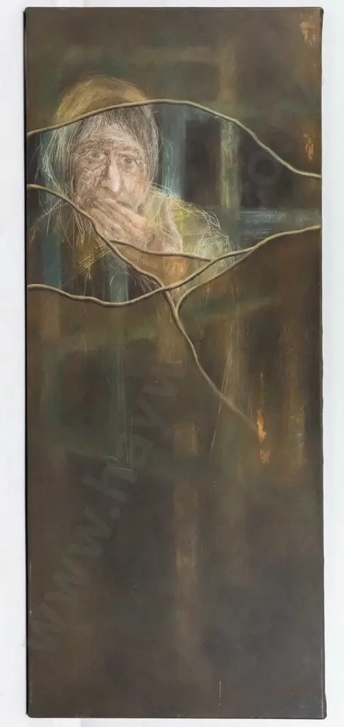 Ineke eu Willem 20/7/2002 - boxed oil on canvas - portrait  H-1200 W-500 Image 1++