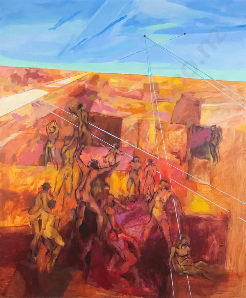 Margaret Doudney - acrylic on board "Postcard from Queensland" H-1200 W-1000 Image 1++