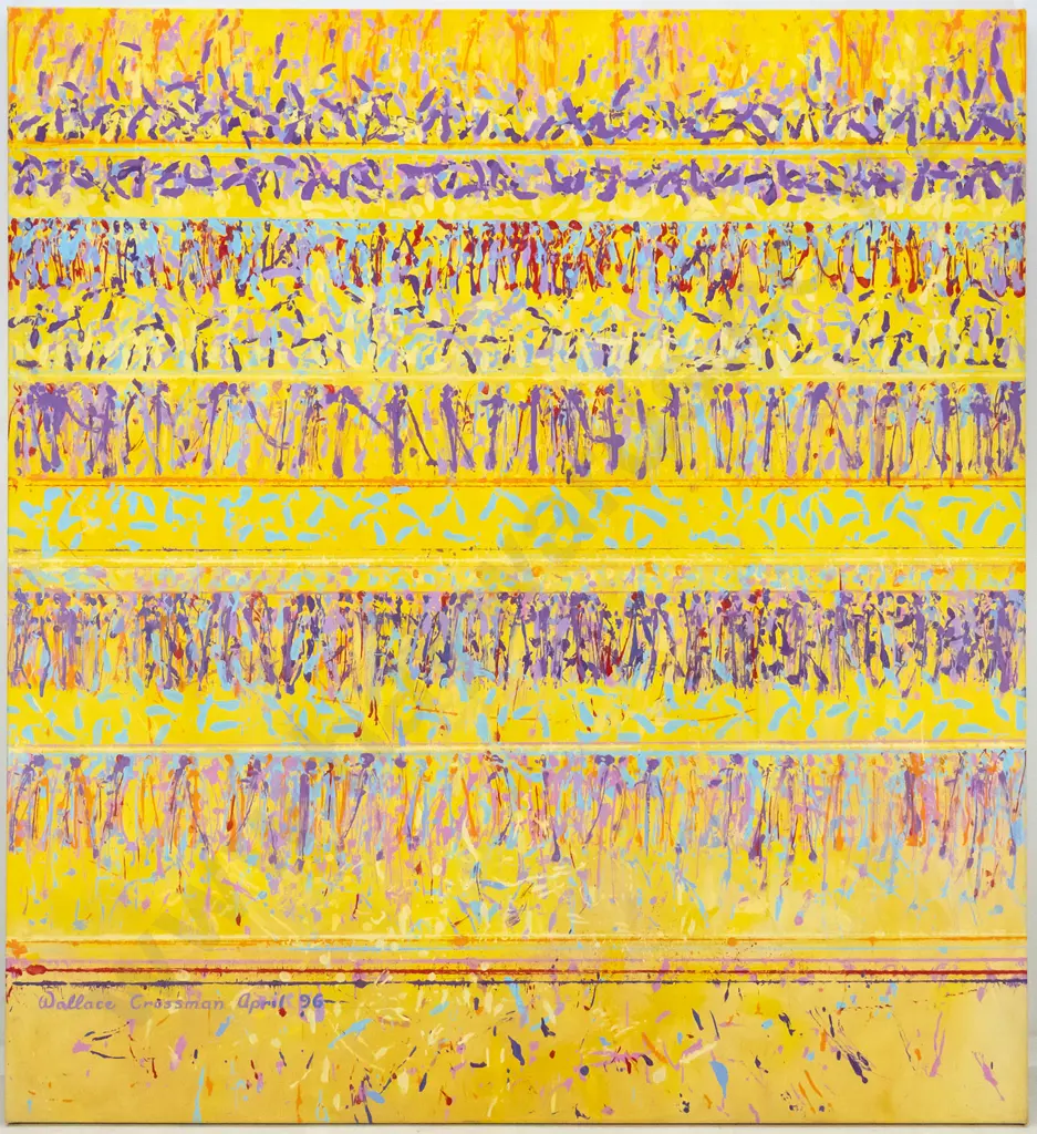 Wallace Crossman April '96 - boxed acrylic on canvas  "line upon line" H-1830 W-1670 Image 1++