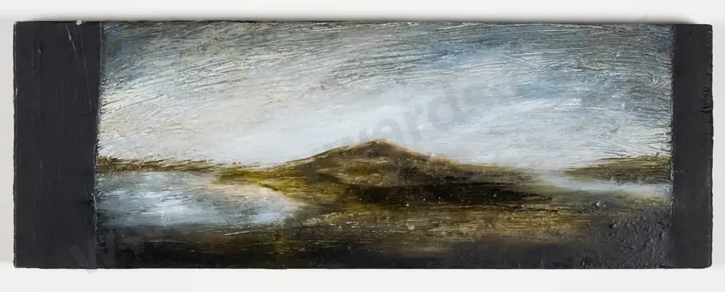 Inge Doesburg - oil on wood- landscape H-120 W-330 Image 1++