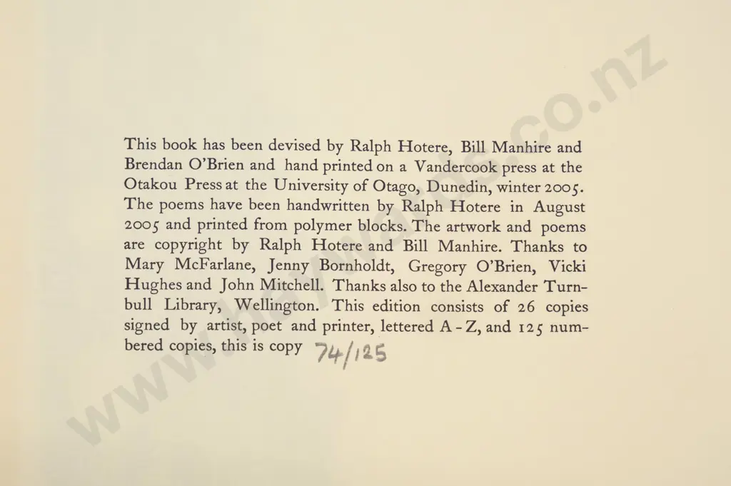 'Pine' - Ralph Hotere, Bill Manhire - bound set of 16 prints and poems. Unsigned 74/125 Image 1++