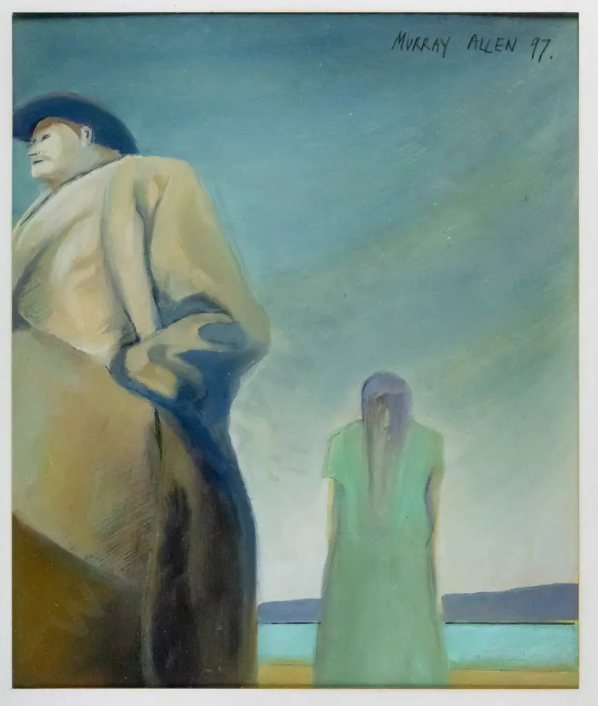 Murray Allen '97 - framed oil - "Study For Decision I" H-185 W-155 Image 1++