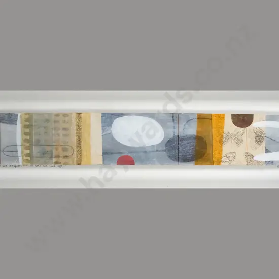 Robert P West 2002 - framed mixed media - "The moon & sun will disappear, and no sun will shine again" H-95 W-650