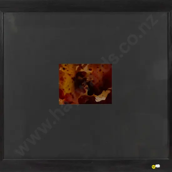 unsigned -paint on glass- abstract H-160 W-210