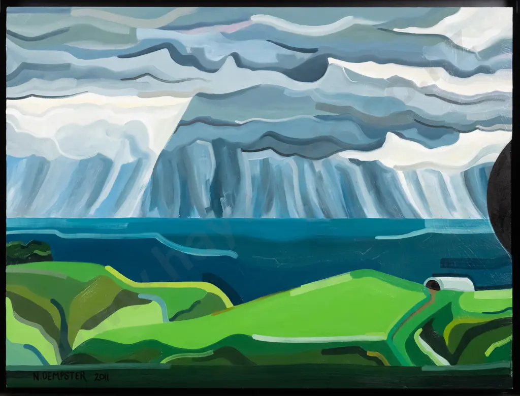 Nic Dempster  2011 -framed oil & acrylic- "A week at Betty's VI" H-340 W-450 Image 1++