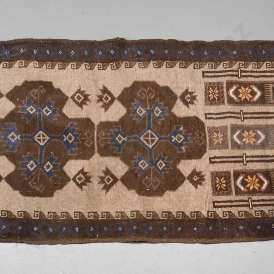 small Persian hand-knotted wool prayer rug L-1170 W-670