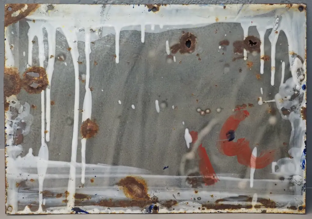 enamel on metal New Zealand Insurance Co. Ltd plaque -  loss of enamel and corrosion H360 W500 Image 1++