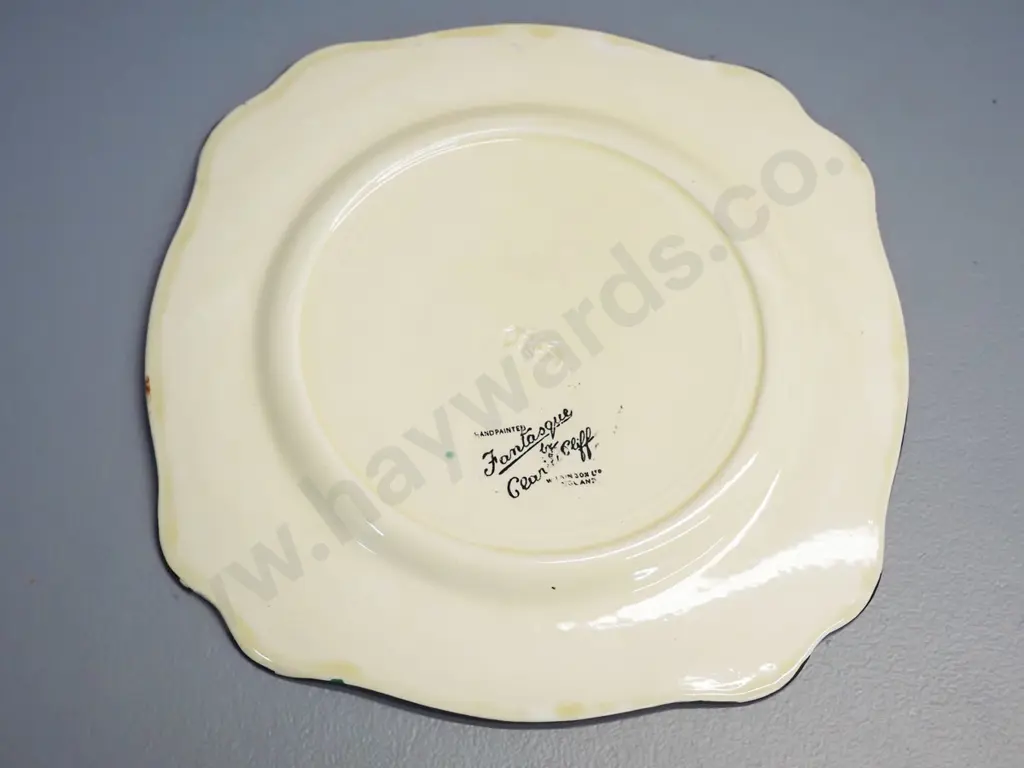 Clarice Cliff hand painted bizarre "Fantasque" plate W-175 Image 1++
