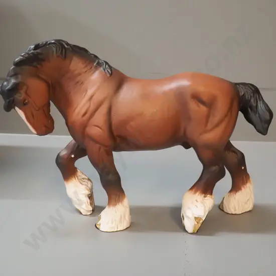 Beswick large matte finish shire horse H-220 L-300, with original box.