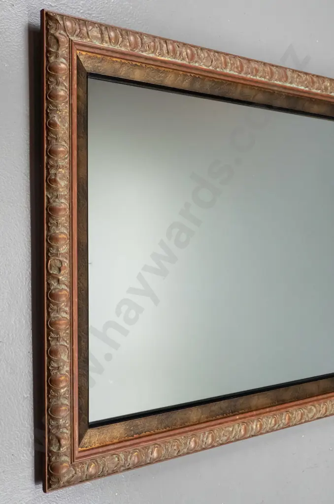 copper style wood framed wall mirror H-770 W-1580 Image 1++