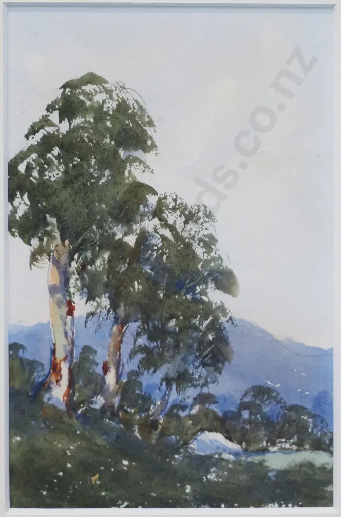 M or W Slack - 2 small framed watercolours - Australian landscapes - Lilydale and Warrandaya, Image 1++