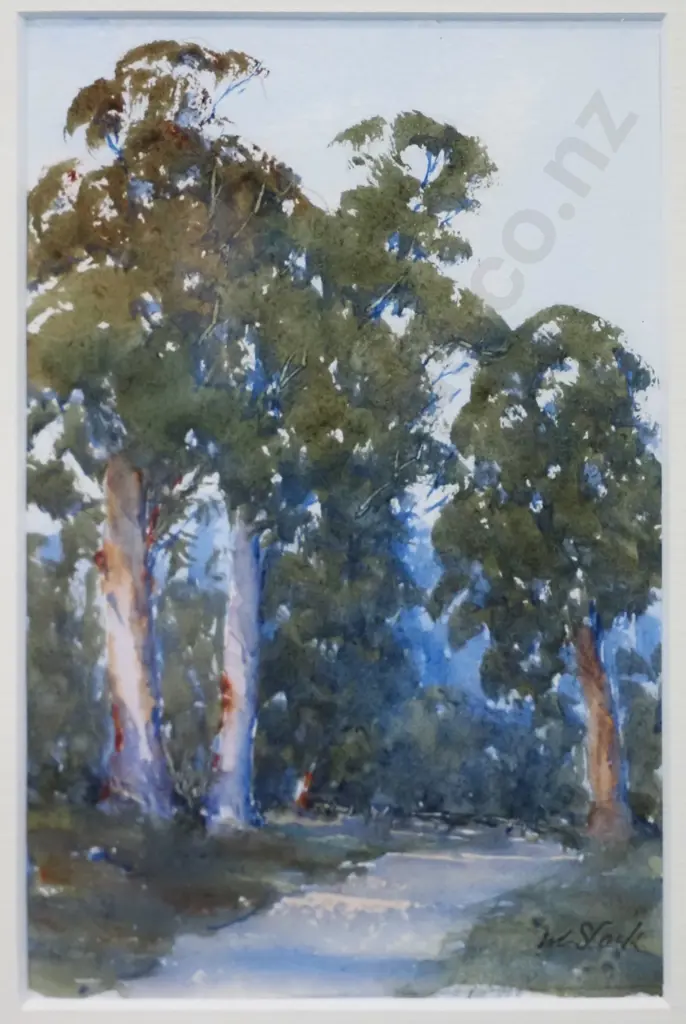 M or W Slack - 2 small framed watercolours - Australian landscapes - Lilydale and Warrandaya, Image 1++