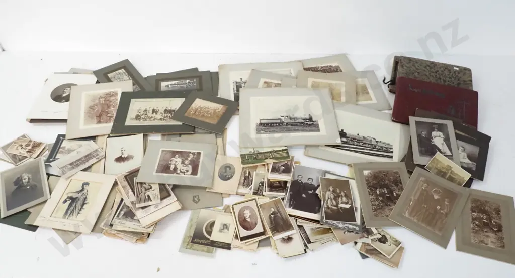 large collection of vintage photographs, including 2 albums, some New Zealand subjects including west coast, Image 1++