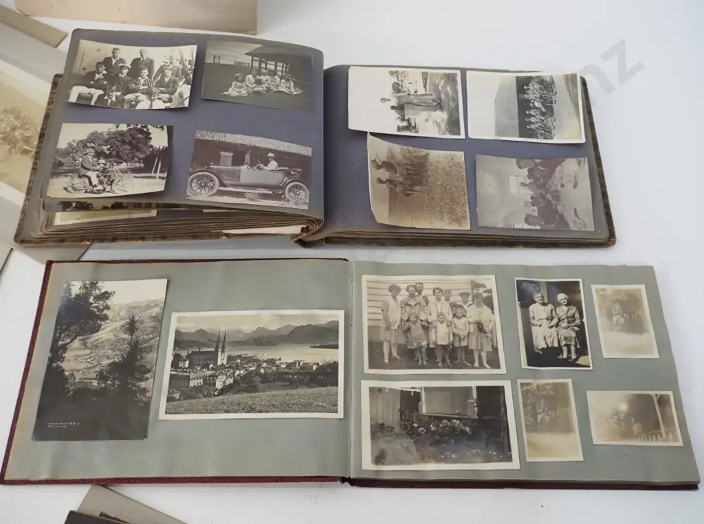 large collection of vintage photographs, including 2 albums, some New Zealand subjects including west coast, Image 1++