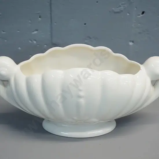 Crown Lynn Titian ware double-handled trough vase with gloss glaze marked B101. H125 W-265