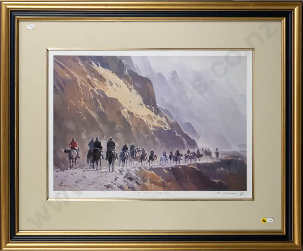 framed and signed Peter Beadle print 4/300 "To The Dry Cardrona" H-340 W-490 Image 1++