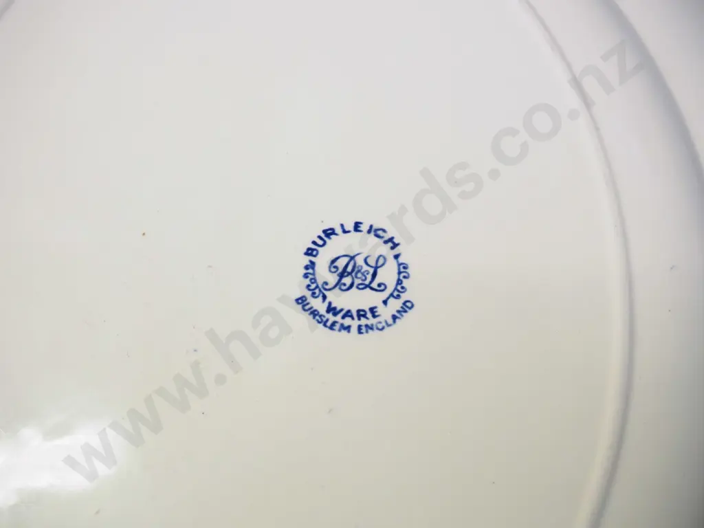vintage Burleigh blue & white oval ashett L-355 W-300 Image 1++