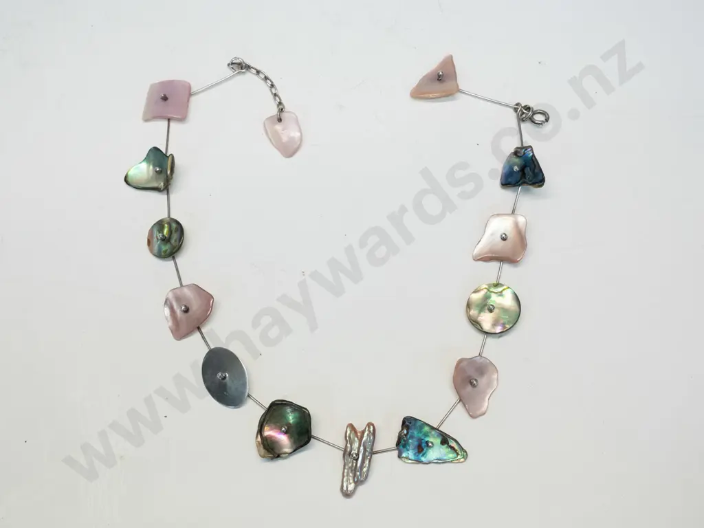 paua shell necklace stamped 925 Image 1++