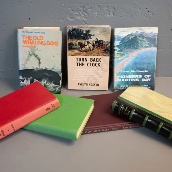 7 NZ history books: Old Whaling Days, Medical Practice in Otago & Southland, In the Lee of the Hokonuis, etc.