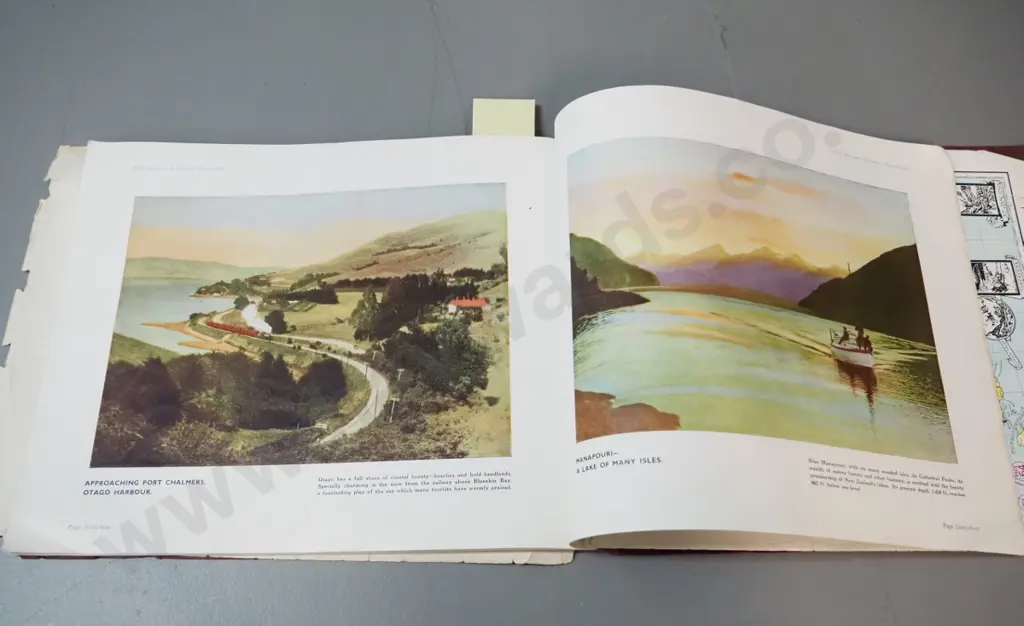 1937 New Zealand Railways scenic publication - cover in poor condition, some pages separated or damaged, images mostly Image 1++