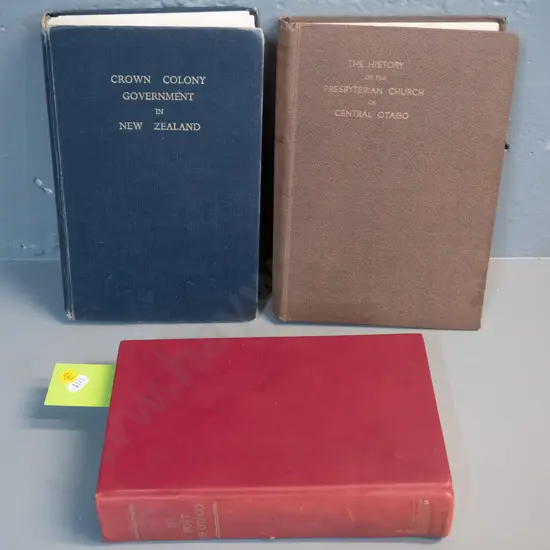 3 books: AH Mclintock's The Port of Otago (1951 signed limited edition of 150) and 1958 Crown Colony Gov't in NZ & 1936