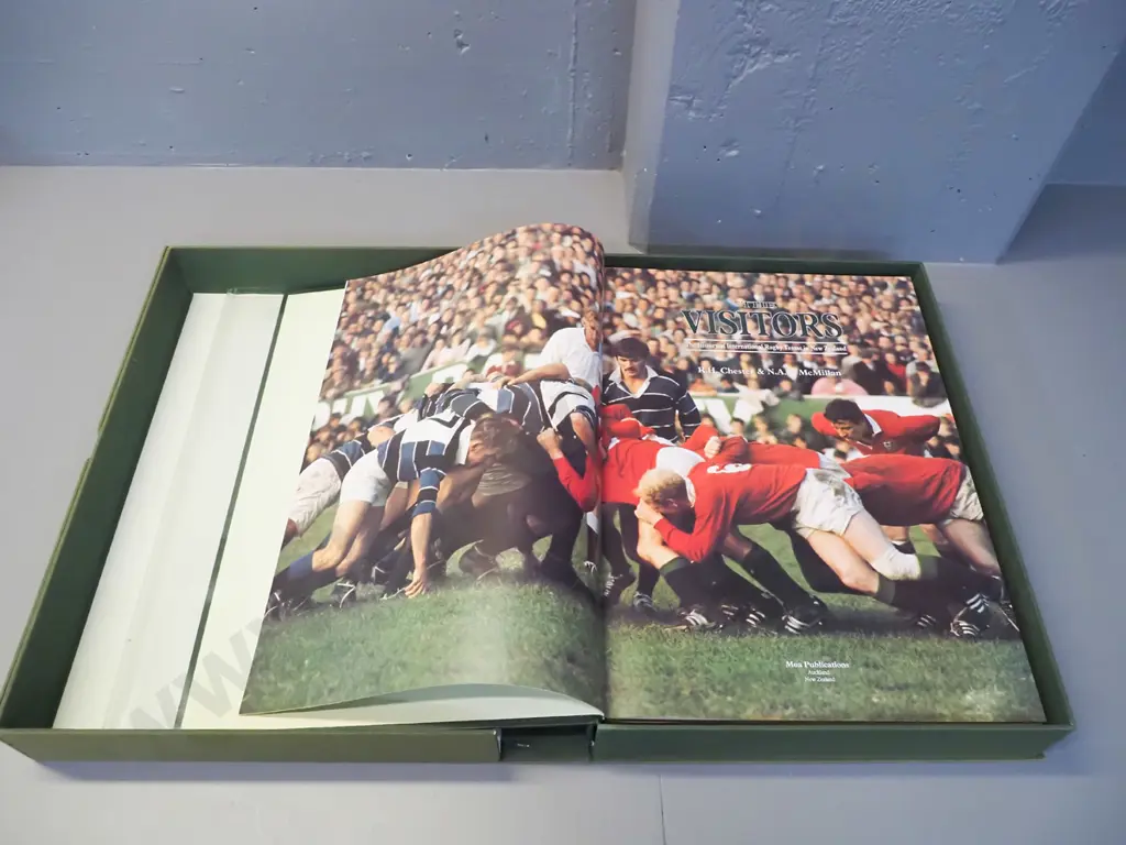 large cased hard-cover book - limited edition of 1200 - "The Visitors - The History of International Rugby Teams in New Image 1++