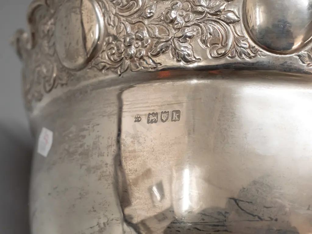 large sterling silver rose bowl 'Whytock & sons Dundee. engraved  DL 1887 7th April 1912 GM - 907gms Image 1++