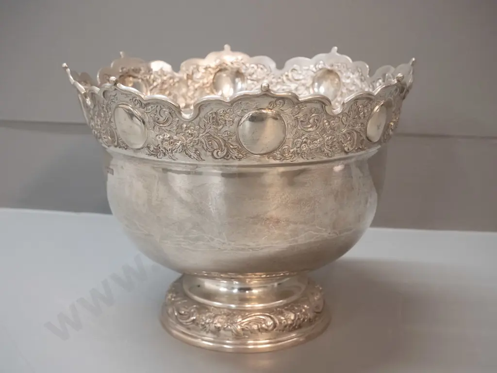 large sterling silver rose bowl 'Whytock & sons Dundee. engraved  DL 1887 7th April 1912 GM - 907gms Image 1++