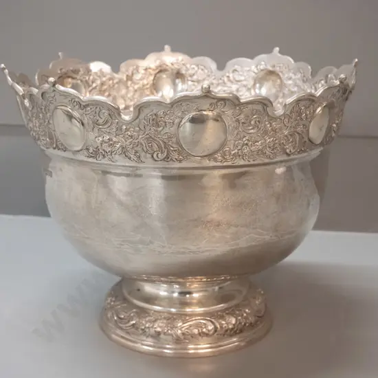 large sterling silver rose bowl 'Whytock & sons Dundee. engraved  DL 1887 7th April 1912 GM - 907gms