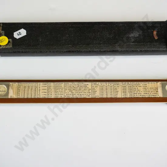 cased ruler / measures  marked AG Thornton Ltd Kinwest British made