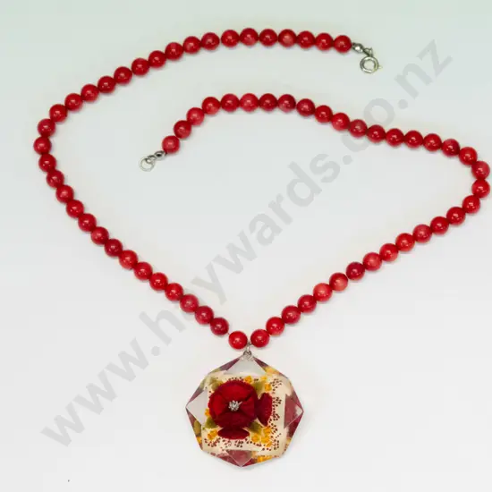 red coral necklace