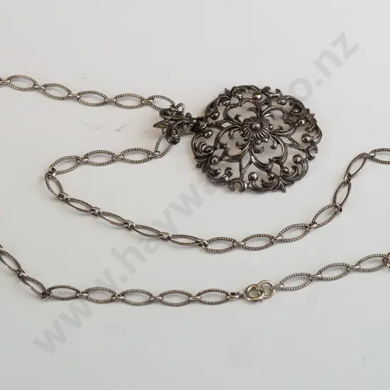 silver necklace no mark